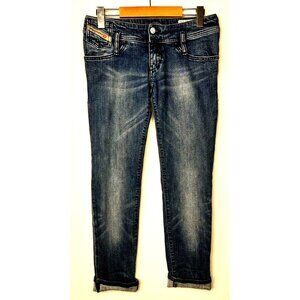 Diesel Womens Jeans Matic Slim Stretch Denim "Altered" Blue Size 30x28